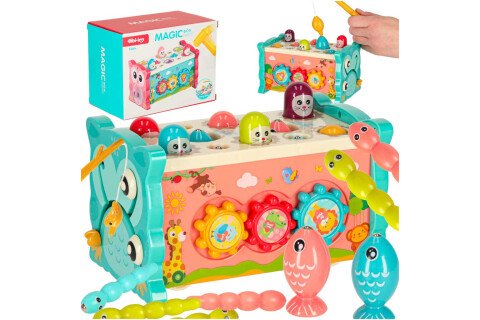 Baghetă senzorială pentru bebeluși 8 în 1 Bibi-inn albastră