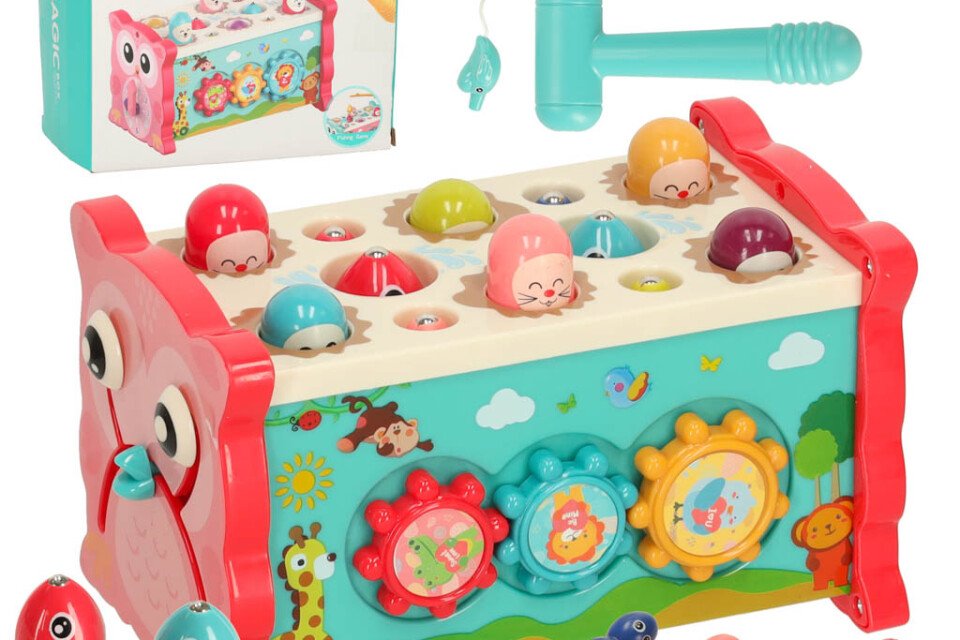 Bibi-inn senzorična igrača za dojenčke 8v1, roza