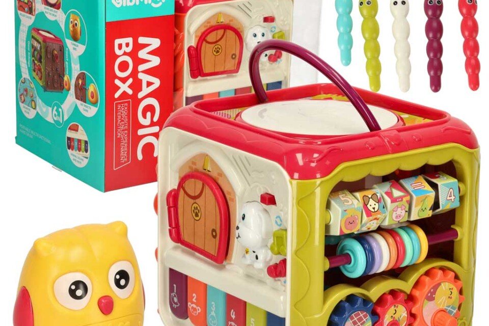 Interaktivní vzdělávací kostka s červy piano 6v1 Bibi-inn