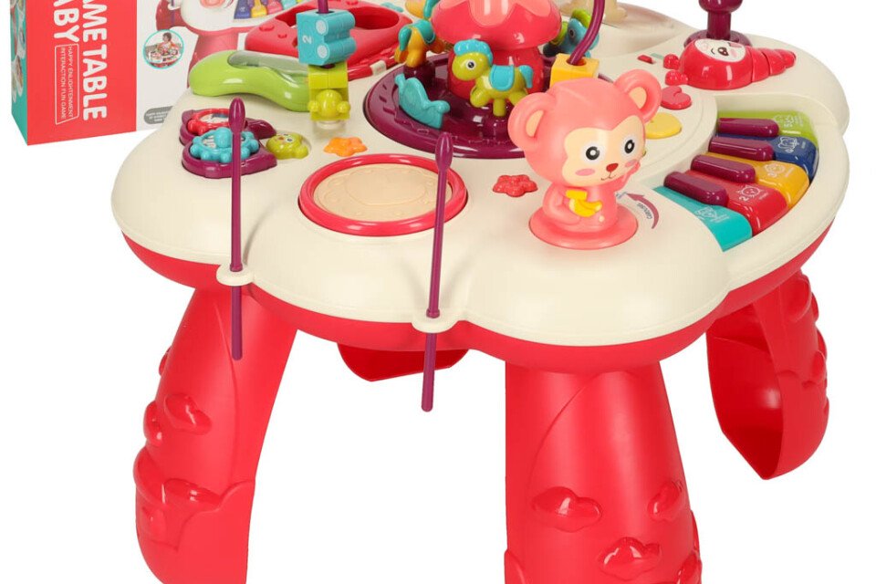 Masa de pian educationala, roz, Bibi-inn