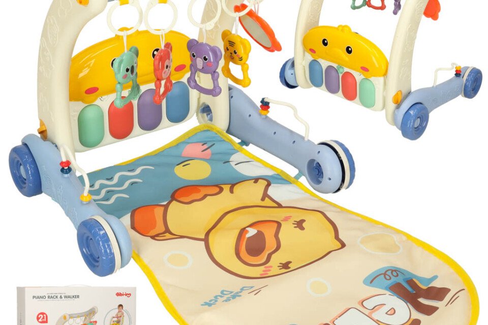 Εκπαιδευτικός οδηγός χαλιού με πιάνο 2in1 Bibi-inn blue