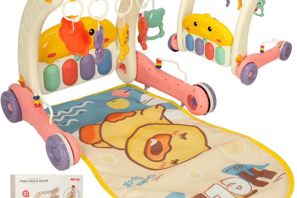 Bibi-inn edukativna prostirka, drajver za klavir 2u1, roza