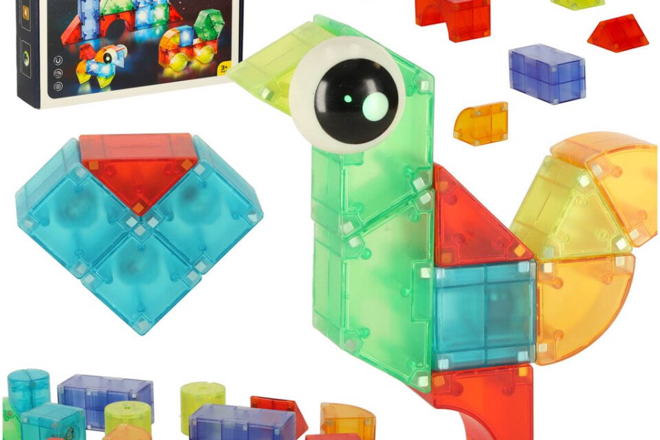 Svetleče magnetne kocke, 32 kosov.