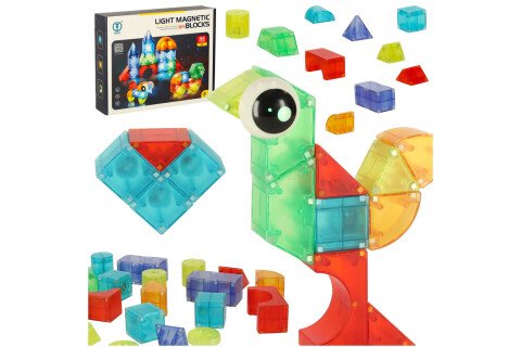 Svetleče magnetne kocke, 32 kosov.