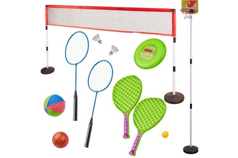 Sportski set 5u1 badminton košarka odbojka tenis frizbi
