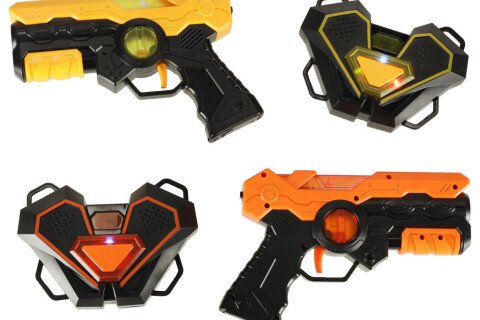 Paintballová laserová pistole x 2 + interaktivní štít x 2 LASER TAG