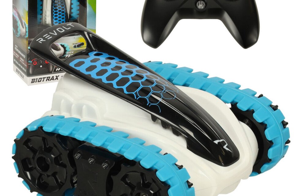 Mașină cu telecomandă Revolt BIOTRAX SM alb și albastru