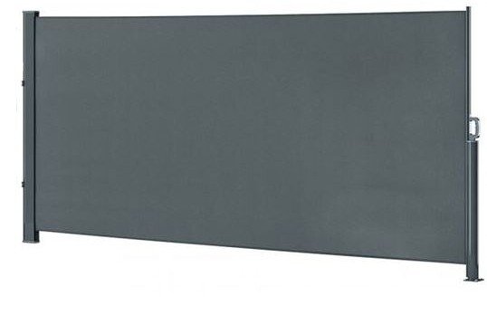 Markiza tarasowa, moskitiera - regulowana osłona tarasu, 350x180 cm, kolor szary