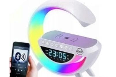 RGB LED lámpa, indukciós töltő, rádió, ébresztőóra