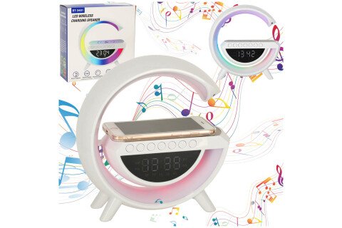 RGB LED lampa, indukcioni punjač, radio, budilnik