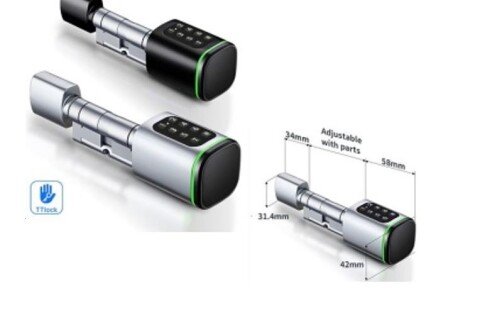 Zámek dveří, černá vložka otisků prstů