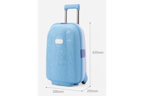 Dječji putni kofer na kotačiće, ručna prtljaga, plavi
