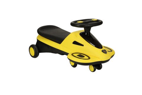 Jeździk grawitacyjny ze świecącymi kołami LED w kolorze żółtym i czarnym