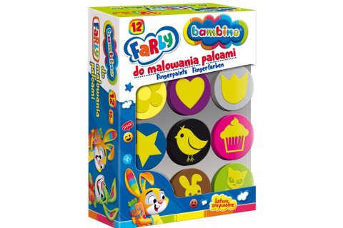 BAMBINO Prstové barvy, 12 barev