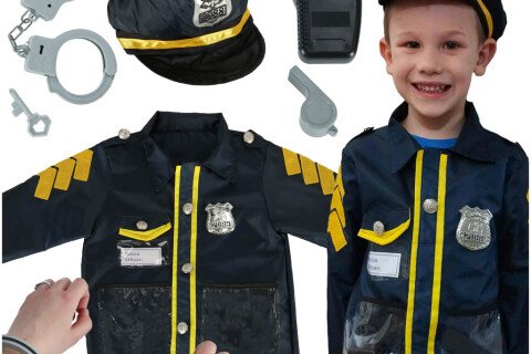 Costum Costum carnaval politist set catuse 3-8 ani