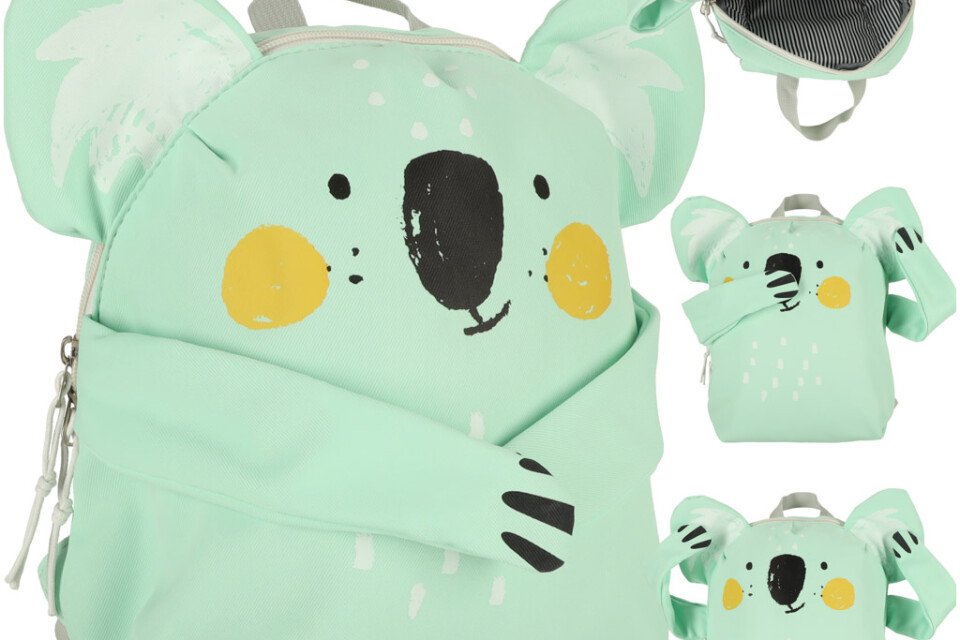Koala zöld iskola előtti iskolai hátizsák