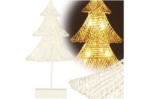 Weihnachtsdekoration stehender Weihnachtsbaum, 39 cm 10 LED - warmgelb batteriebetrieben