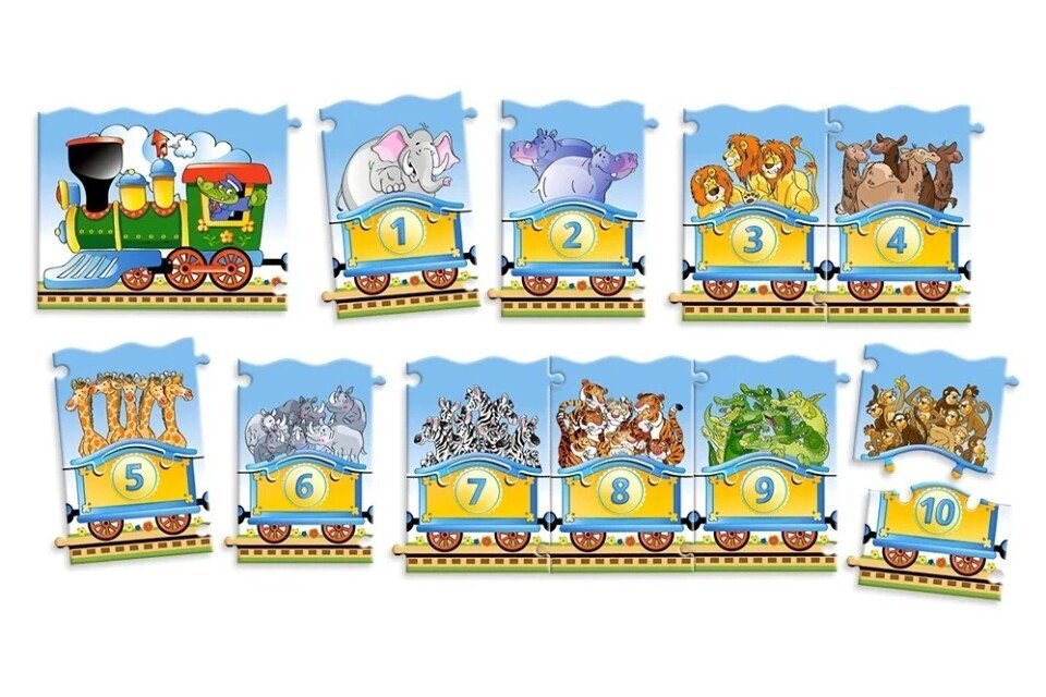 CASTORLAND Vzdelávacie puzzle 13 prvkov, vláčik