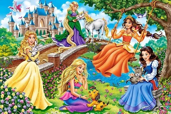 CASTORLAND Puzzle 70 piese Printesele in gradina