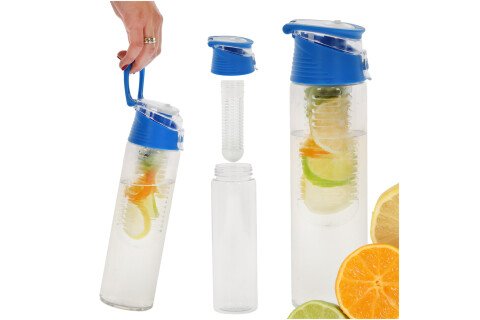 Boca za vodu s umetkom od voća, 800 ml, plava