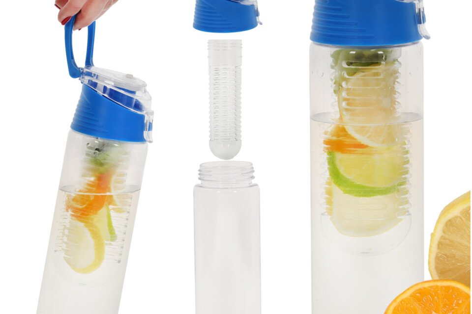 Boca za vodu s umetkom od voća, 800 ml, plava