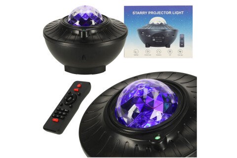 Noćno svjetlo sa zvjezdastim projektorom, daljinski upravljač sa LED kuglom i bluetooth