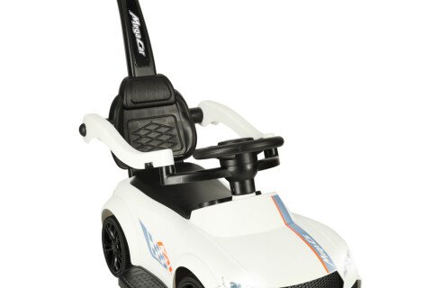 Pojazd wyścigowy z dźwiękiem i światłami, kolor biały