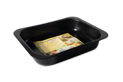 Teglia da forno 29 cm x 22 cm x 60 cm, nera