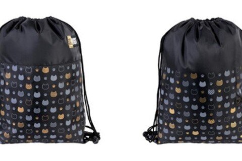 BAMBINO torba za cipele - crno/zlatni mačići