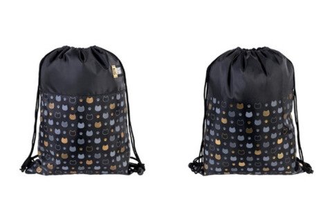 BAMBINO torba za cipele - crno/zlatni mačići