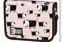 Podwójnie składany długopis BAMBINO - różowe pieski