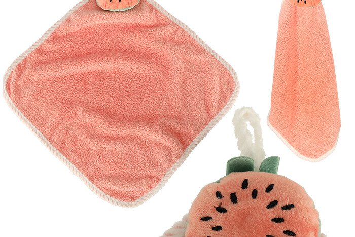 Dječji ručnik - 30x30cm, roza lubenica