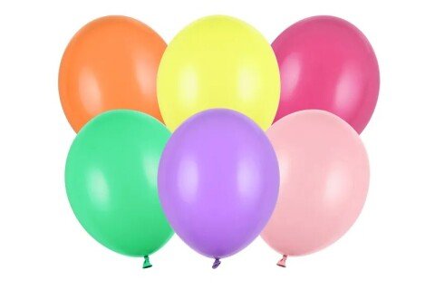 Kräftige pastellfarbene Luftballons in verschiedenen Farben – 100 Stück