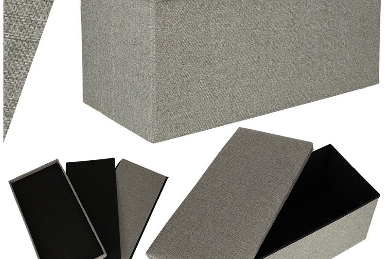 Bollitore pieghevole con vano portaoggetti - grigio, 76x38x38cm