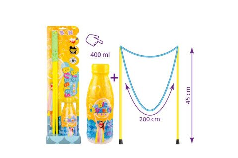 Schnur für große Seifenblasen + Flüssigkeit 400 ml