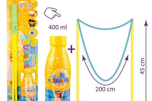 Schnur für große Seifenblasen + Flüssigkeit 400 ml