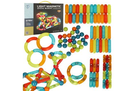 Magnetne kocke za djecu sa 102 svjetleća elementa