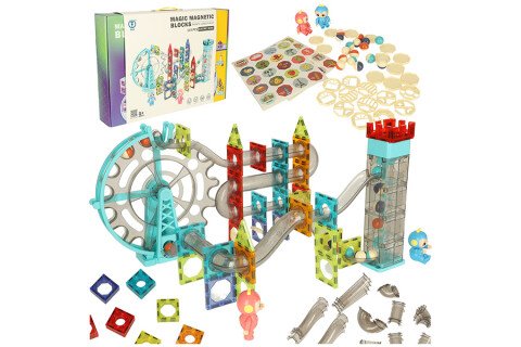 Track mit Magnetwürfeln und Musik – 118 Elemente