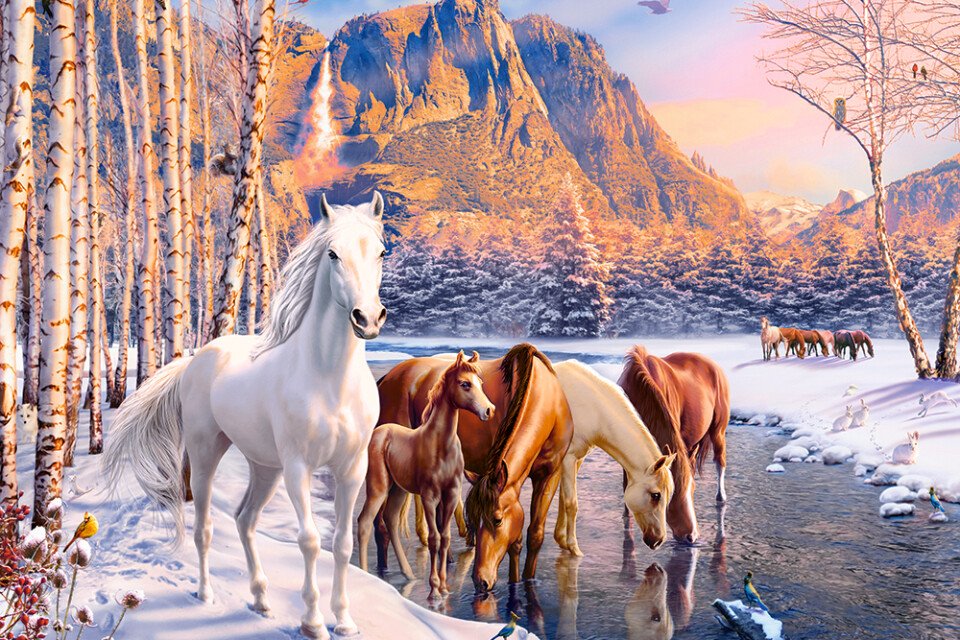 Puzzle CASTORLAND - 500 dílků, Koně