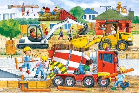 CASTORLAND Puzzle - 40 db, építkezés