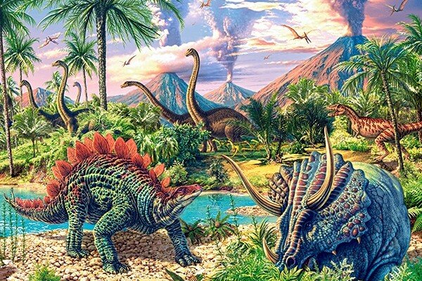 Puzzle CASTORLAND - 120 elementów, dinozaury