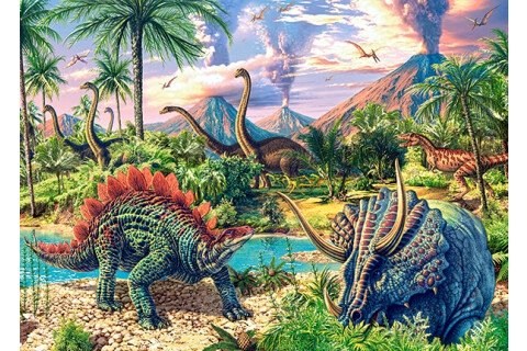 Puzzle CASTORLAND - 120 elementów, dinozaury