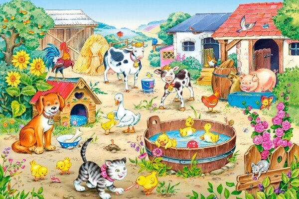 Puzzle CASTORLAND - 60 elementów, farma