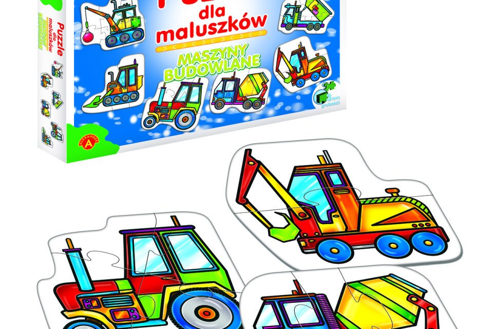 ALEXANDER Puzzle babáknak - építőipari gépek 2+