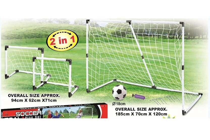 Nogometni gol za otroke - 2v1, 185x120x70cm