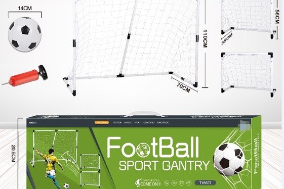 Nogometni gol za otroke - 2v1, 143x110x70cm