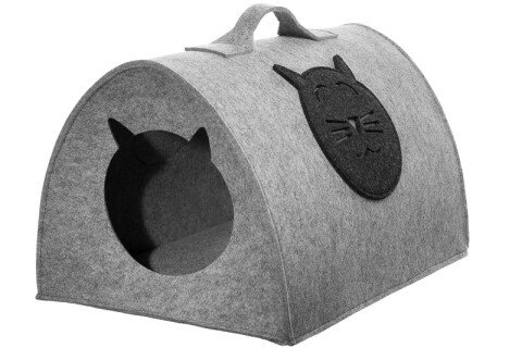 Casetta per gatti in feltro, taglia S 40x30x25 cm