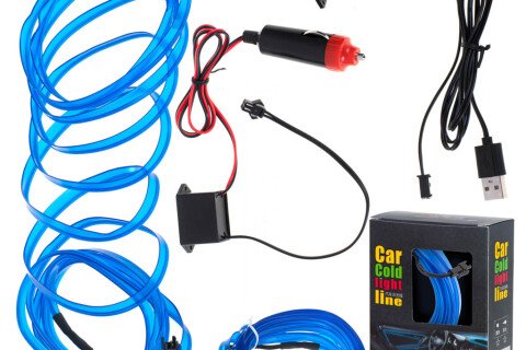 LED rasvjeta za auto - auto USB, traka 12V, 3m plava