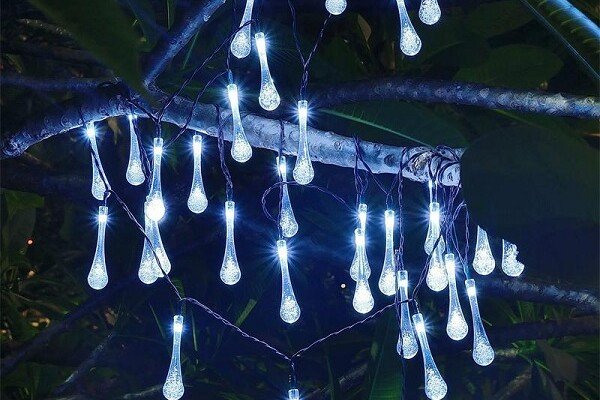 Luci solari da giardino - 6,5 m, 30 LED bianco freddo