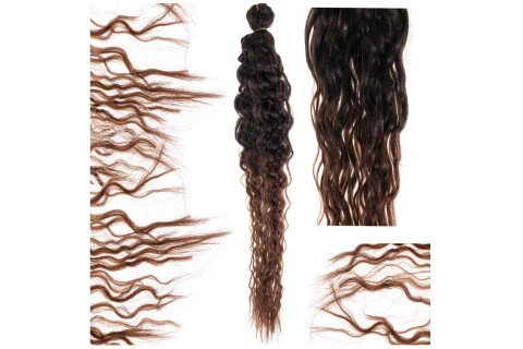 Ekstenzije za kosu, kovrčava, afrolook, 60cm, smeđa